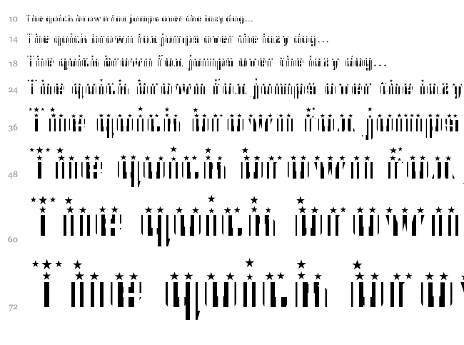 CFB1 American Patriot font waterfall